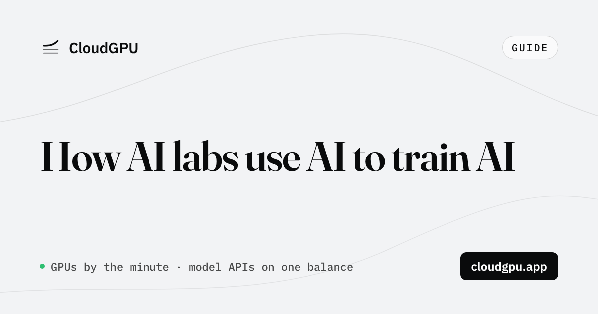 How AI labs use AI to train AI, and what a one-developer version looks like