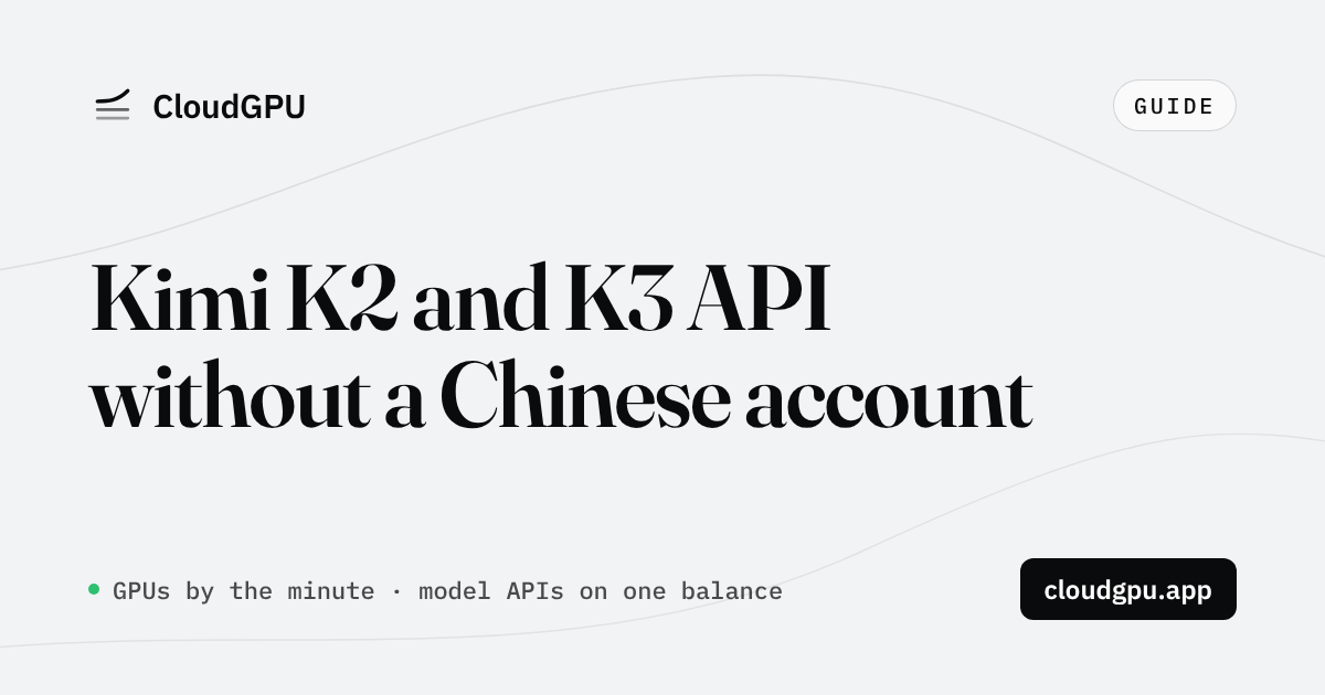 Kimi K2 and K3 API Without a Chinese Account: OpenAI-Compatible, Pay by Card or USDT
