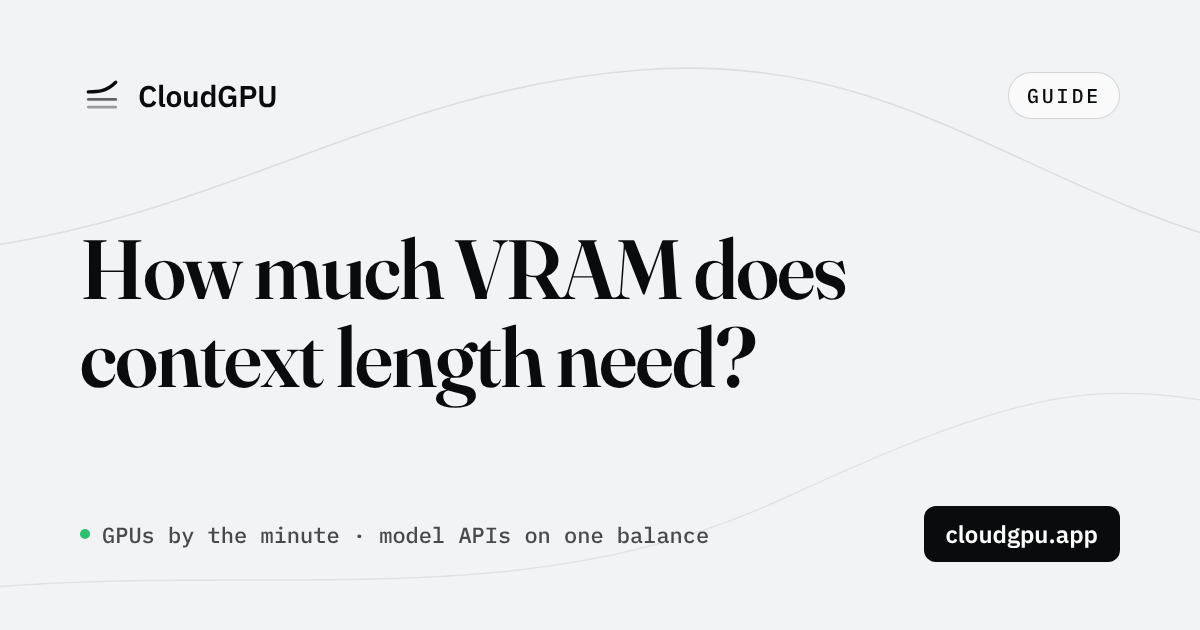 KV Cache VRAM Calculator: How Much Memory Does Context Length Need? (2026)